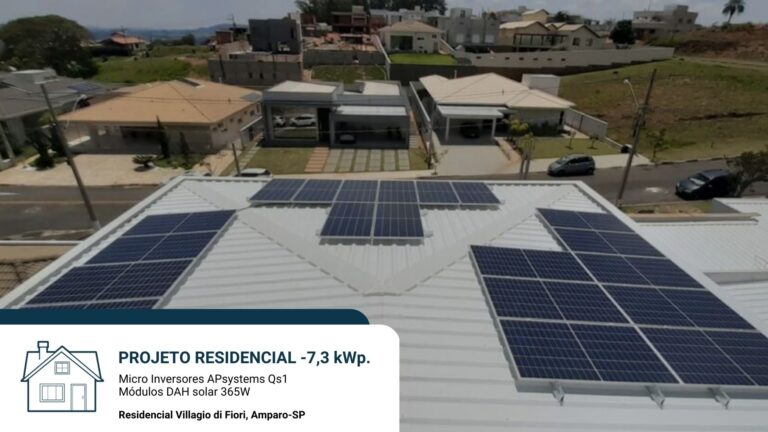 Micro Inversores APsystems Qs1 Módulos DAH solar 365W Residencial Villagio di Fiori, Amparo-SP